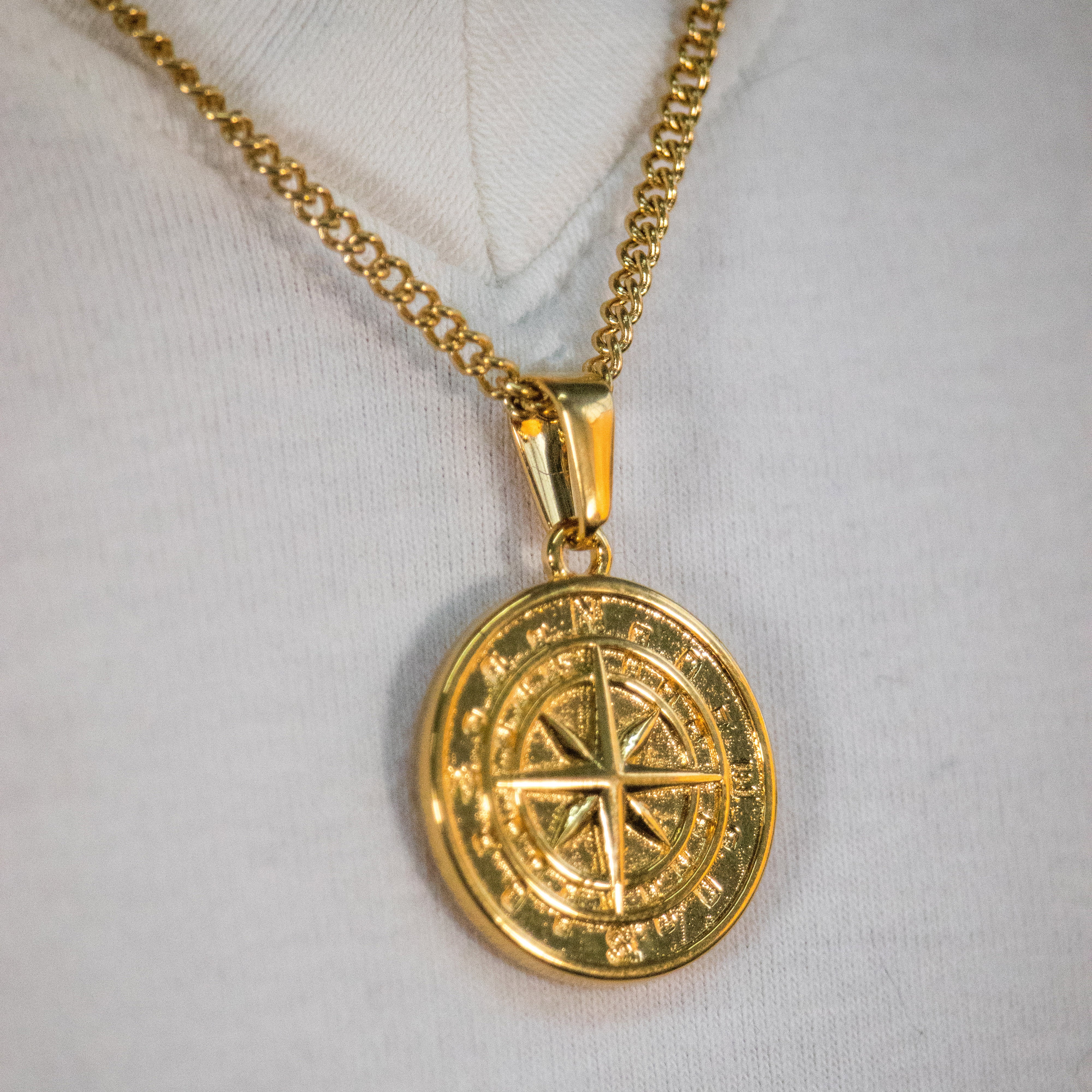 Gold Compass Pendant