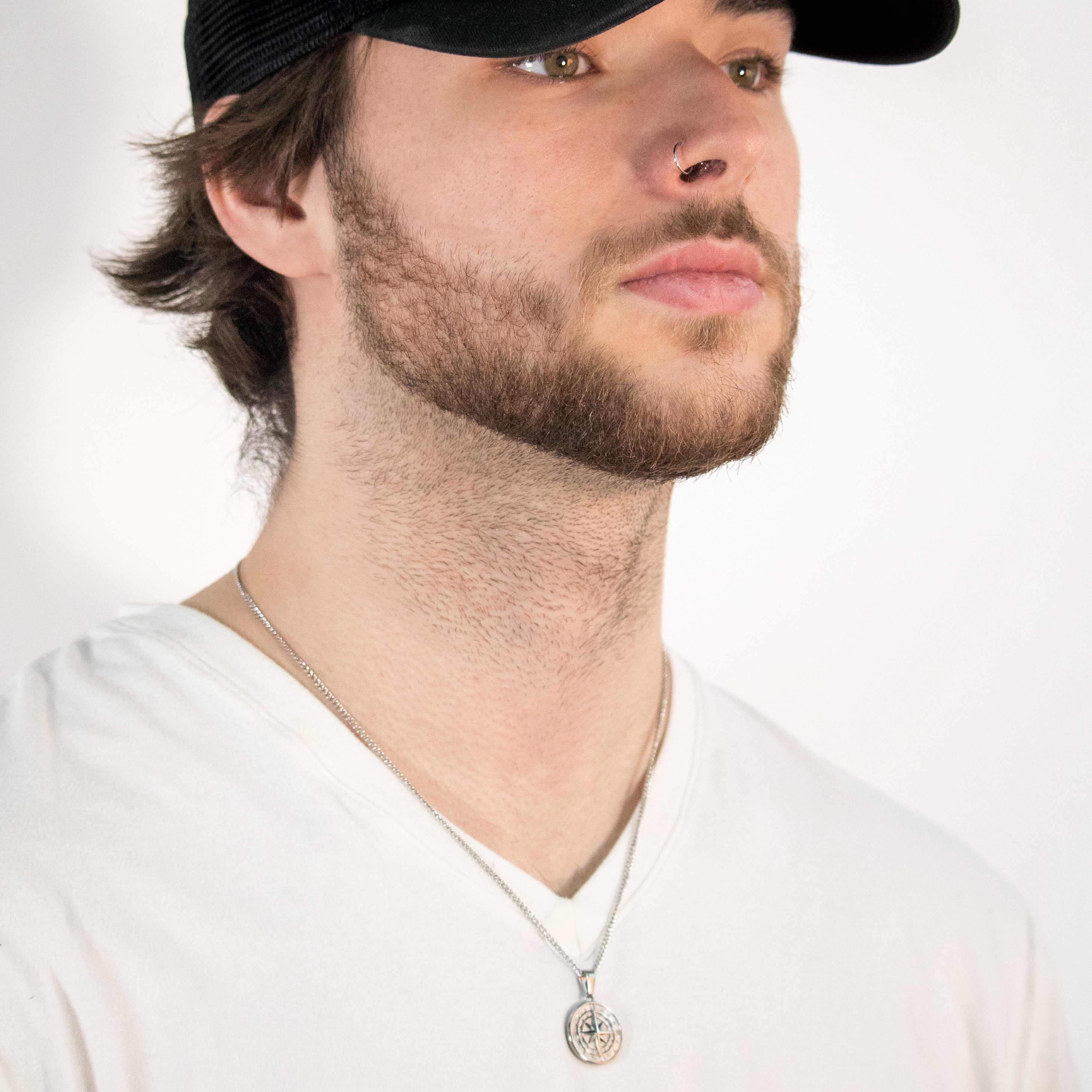 Silver Compass Pendant