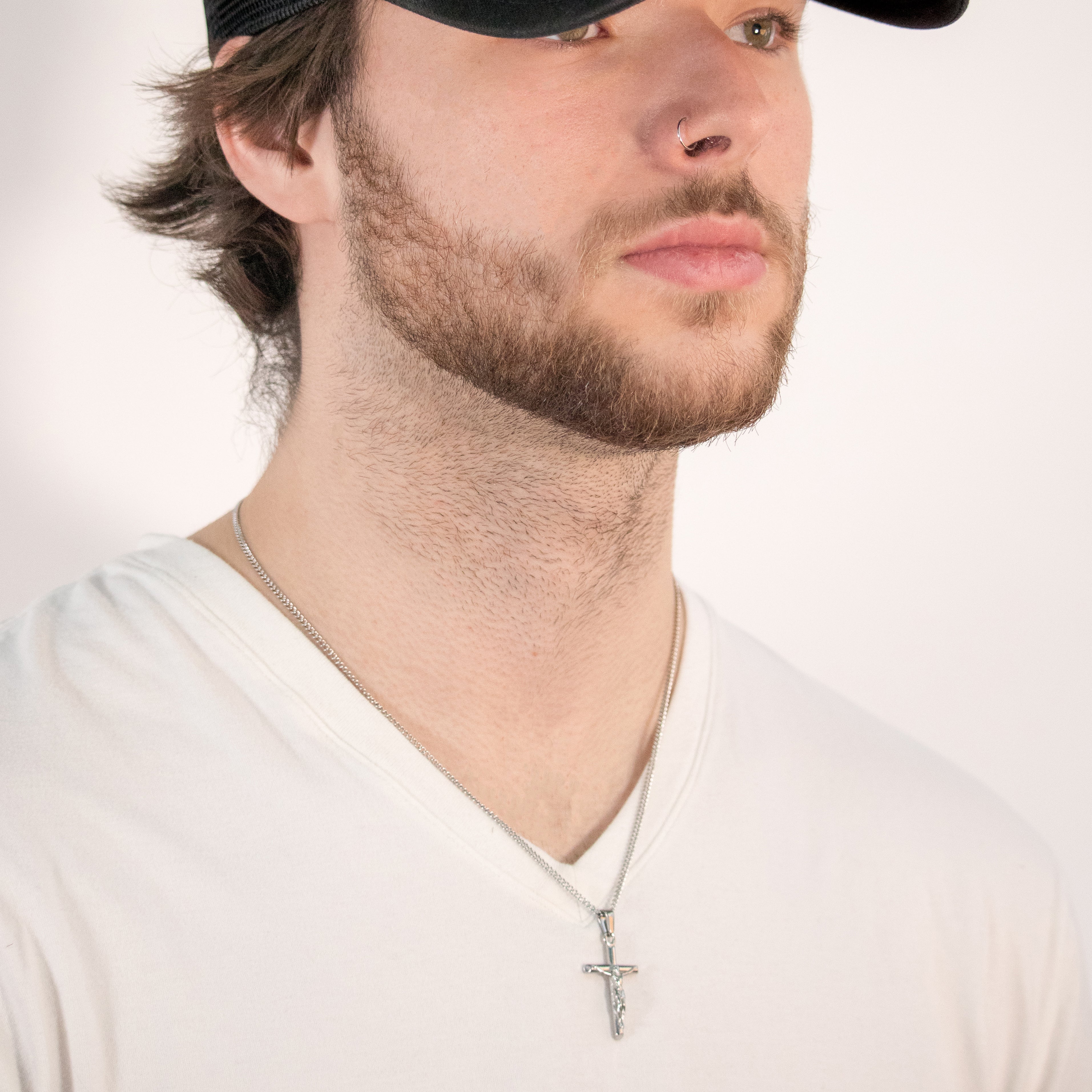 SILVER CROSS NECKLACE