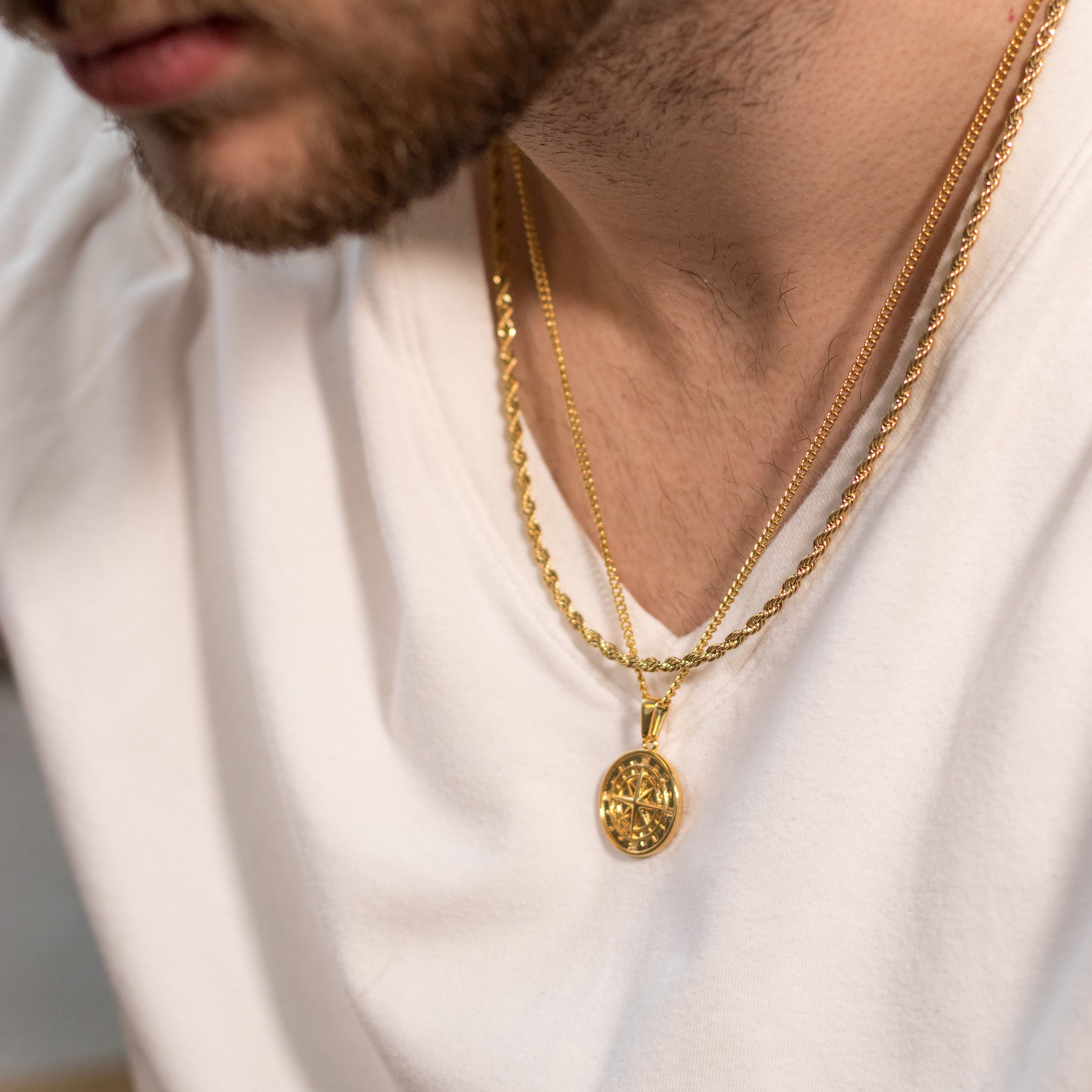 Gold Compass Pendant