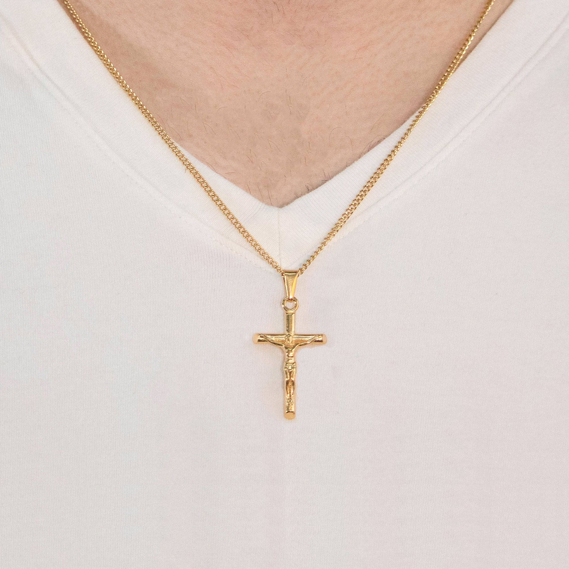 GOLD CROSS NECKLACE
