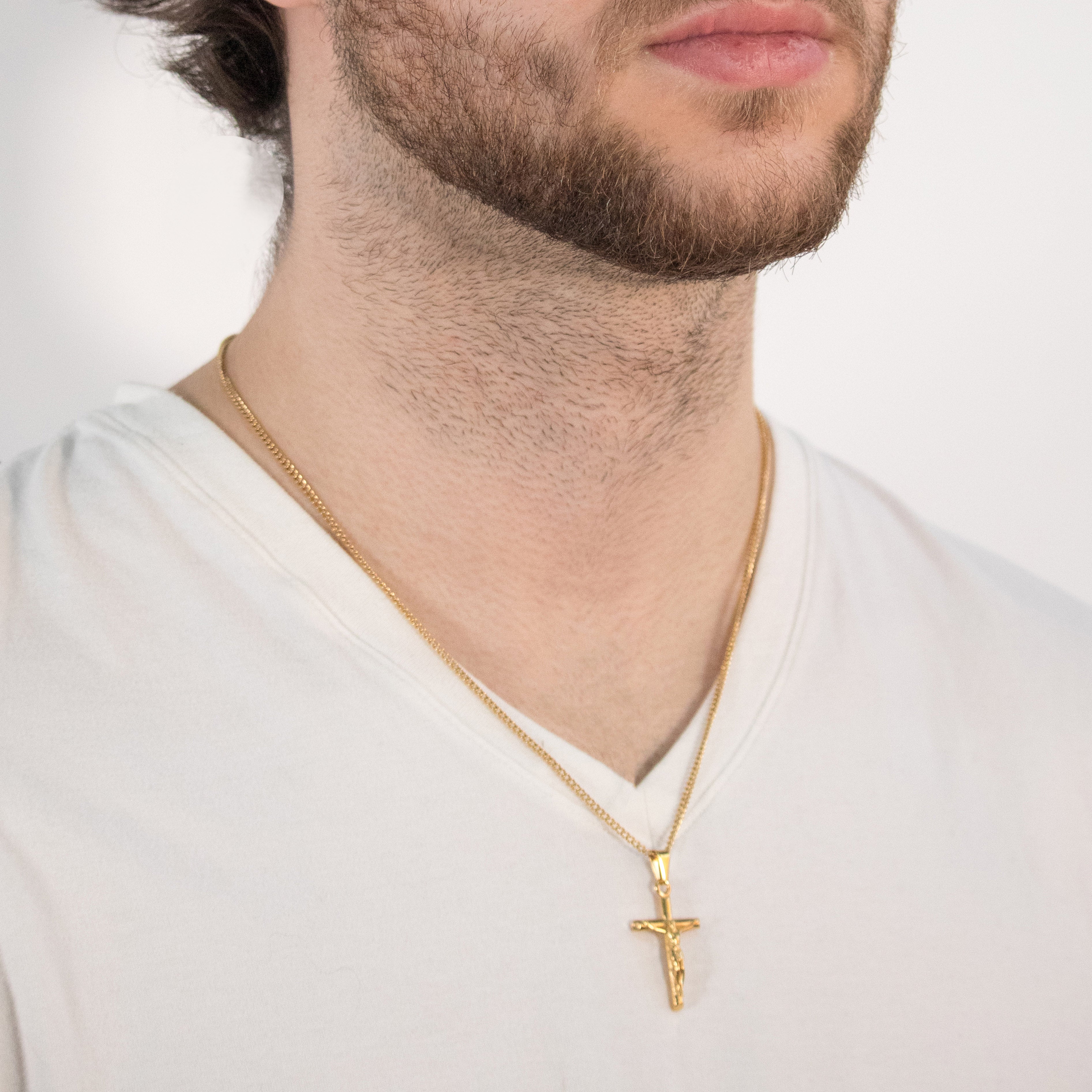 GOLD CROSS NECKLACE