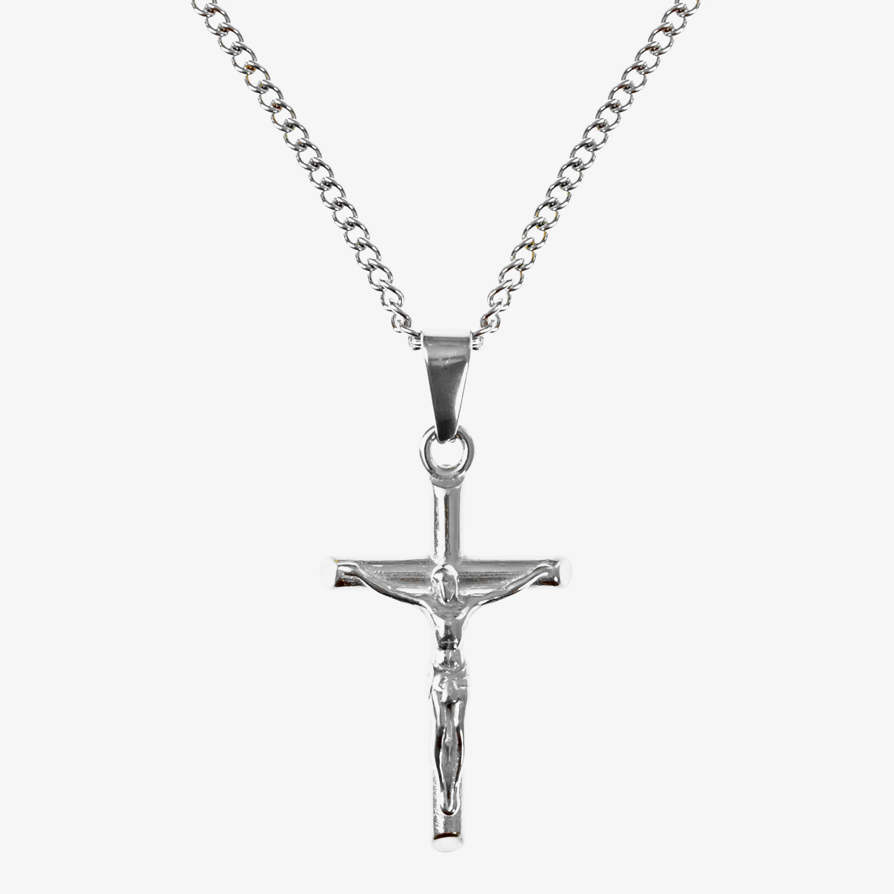 SILVER CROSS NECKLACE