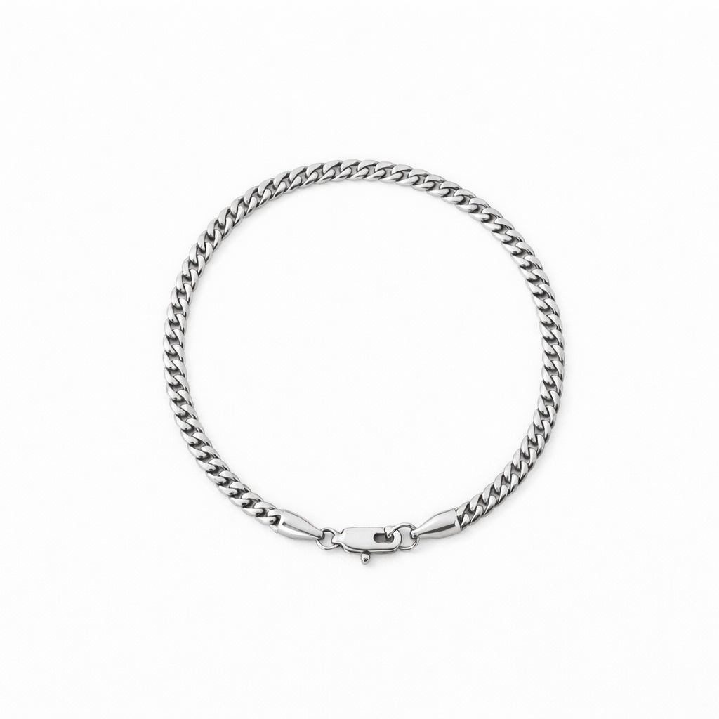 Cuban Silver Bracelet (3mm)