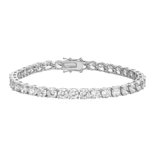 18K FOREIGN TENNIS BRACELET (White Gold) - Foreign Jewels
