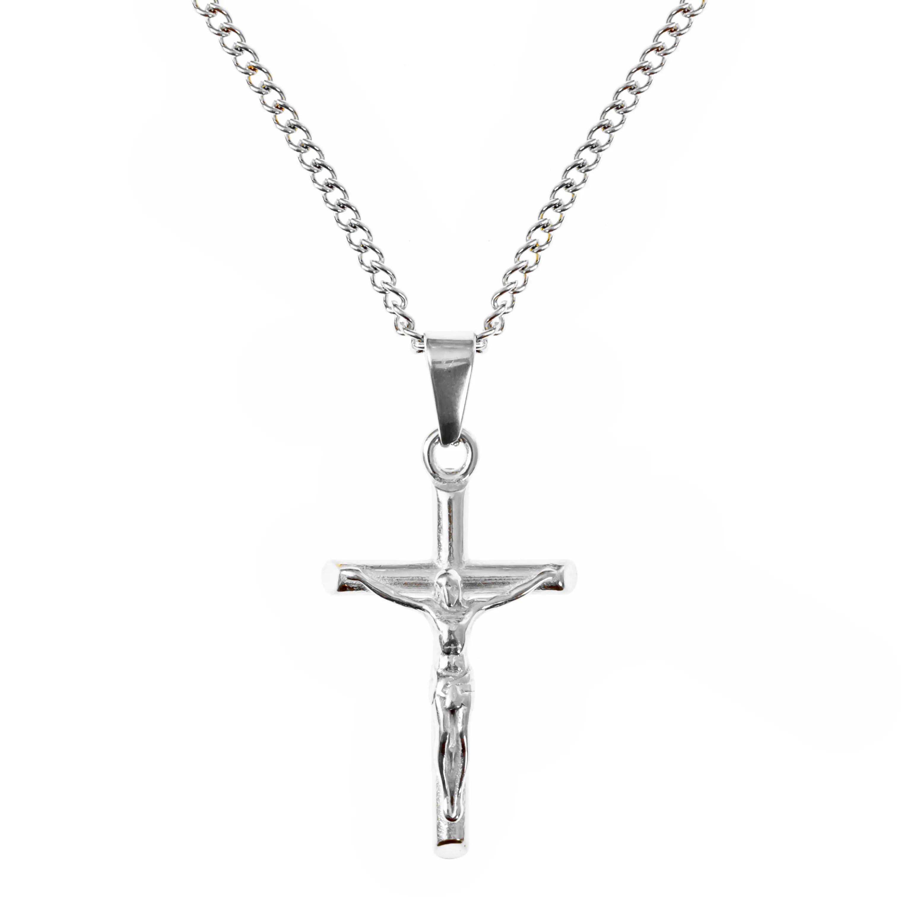 SILVER CROSS NECKLACE
