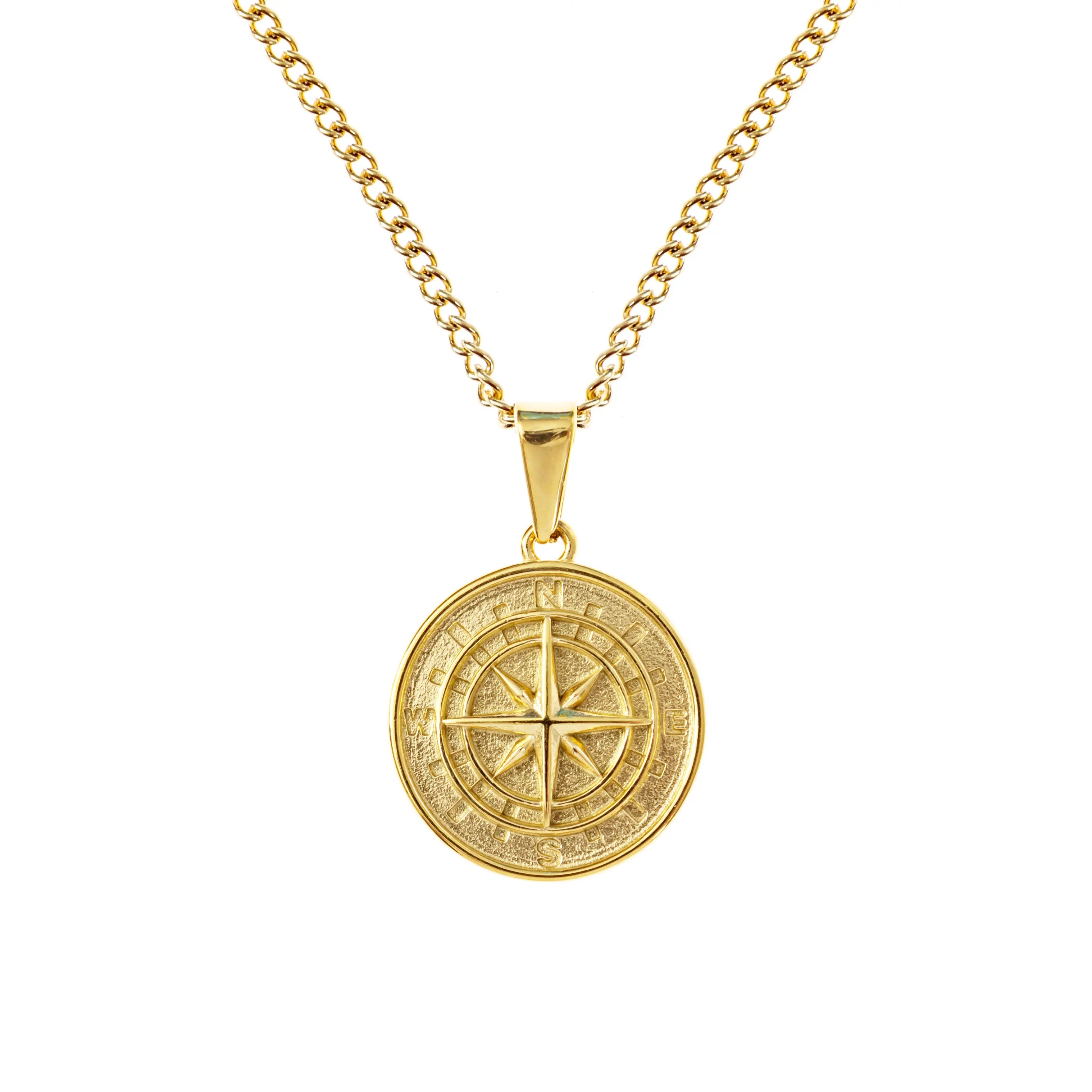 Gold Compass Pendant