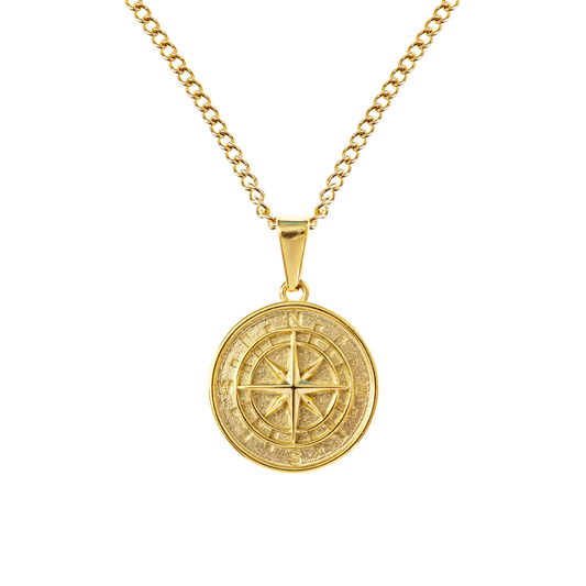 Gold Compass Pendant