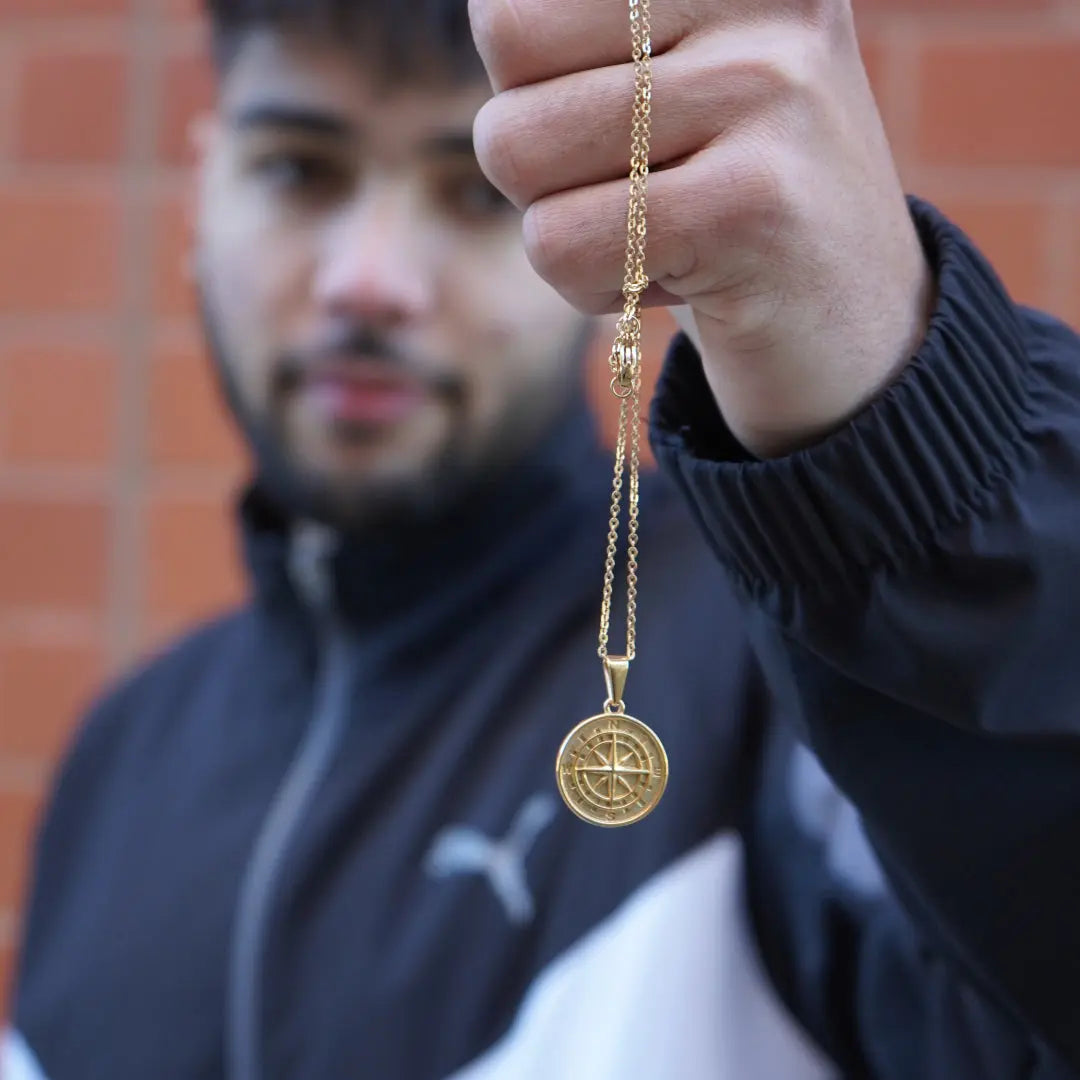 Gold Compass Pendant