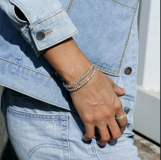 FOREIGN TENNIS BRACELET (SILVER) - Foreign Jewels