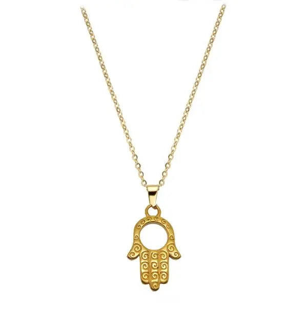 Hamsa Gold Pendant - Foreign Jewels