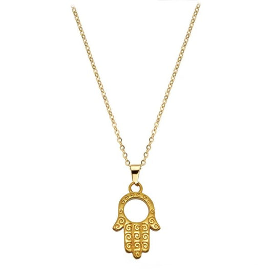 Hamsa Gold Pendant - Foreign Jewels