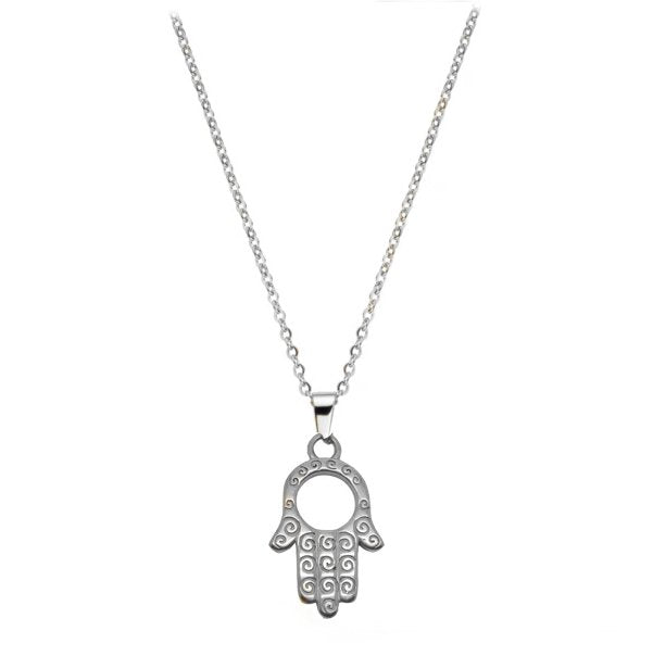 Hamsa Silver Pendant - Foreign Jewels