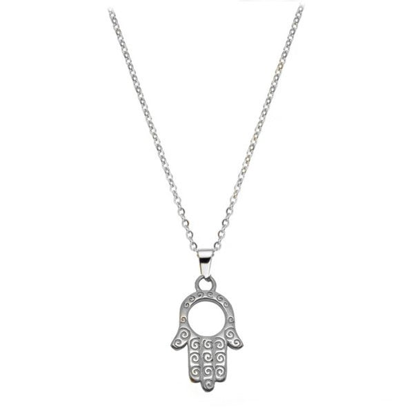 Hamsa Silver Pendant - Foreign Jewels