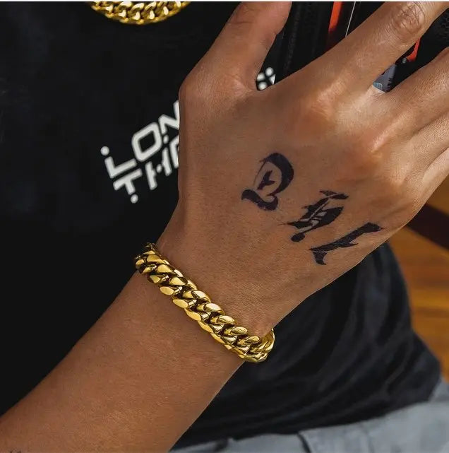 Miami Latch 18K Gold Bracelet - Foreign Jewels